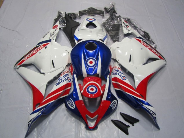 Custom 2009-2012 White Blue Red Honda CBR600RR Motorcycle Fairing Kits
