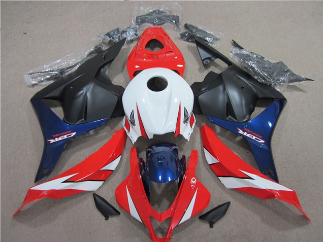 Custom 2009-2012 White Red Blue Honda CBR600RR Motorcycle Fairings Kits Custom 2009-2012 White Red Blue Honda CBR600RR Motorcycle Fairings Kits
