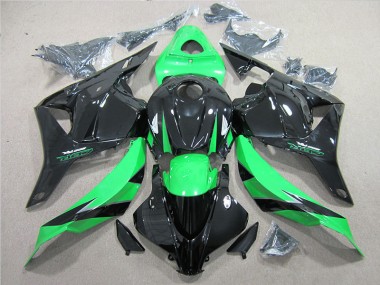 Custom 2009-2012 Black Green Honda CBR600RR Moto Fairings