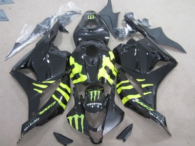Custom 2009-2012 Black Green Monster Honda CBR600RR Motorcycle Fairing