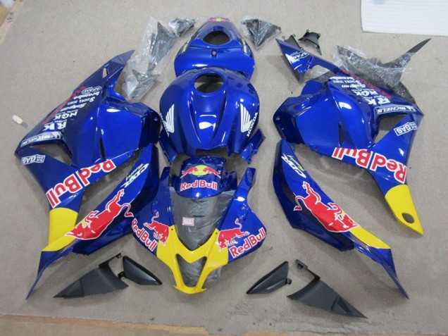 Aftermarket 2009-2012 Blue Red Bull Honda CBR600RR Replacement Motorcycle Fairings