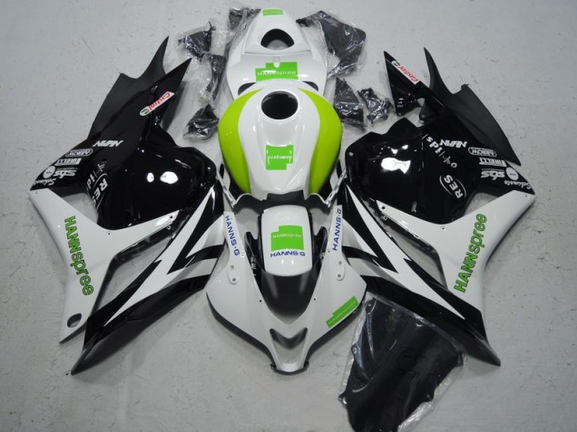 Custom 2009-2012 Black White Green Hannspree Honda CBR600RR Moto Fairings Custom 2009-2012 Black White Green Hannspree Honda CBR600RR Moto Fairings