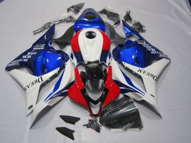 Custom 2009-2012 White Blue Red DREAM Honda CBR600RR Motorbike Fairings Custom 2009-2012 White Blue Red DREAM Honda CBR600RR Motorbike Fairings