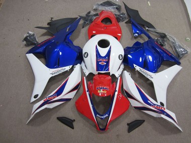 Custom 2009-2012 Red White Blue HRC Honda CBR600RR Motorbike Fairing