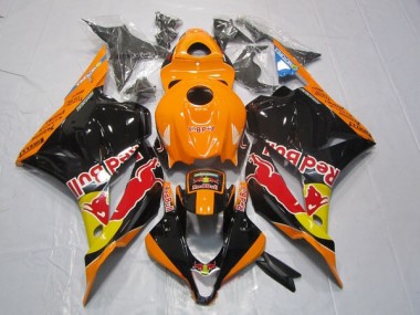 Custom 2009-2012 Black Orange Red Bull Honda CBR600RR Bike Fairing