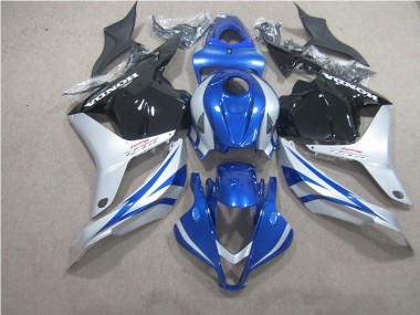Custom 2009-2012 Blue Silver Black Honda CBR600RR Motorbike Fairing