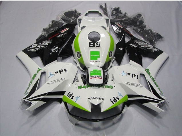 Custom 2013-2021 White Green Hannspree ETS Honda CBR600RR Motorcycle Replacement Fairings Custom 2013-2021 White Green Hannspree ETS Honda CBR600RR Motorcycle Replacement Fairings