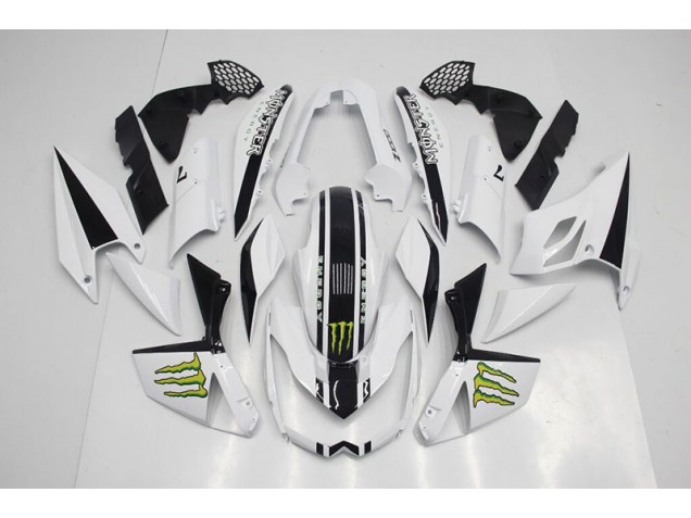 Custom 2007-2009 White Kawasaki Z1000 Moto Fairings Custom 2007-2009 White Kawasaki Z1000 Moto Fairings