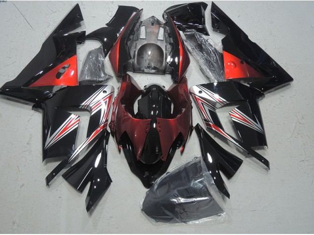 Custom 2003-2005 Black Red Kawasaki ZX10R Motorcylce Fairings Custom 2003-2005 Black Red Kawasaki ZX10R Motorcylce Fairings