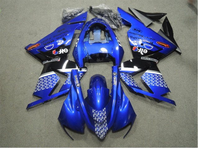 Custom 2003-2005 Blue Touch4 Kawasaki ZX10R Motorbike Fairings Custom 2003-2005 Blue Touch4 Kawasaki ZX10R Motorbike Fairings