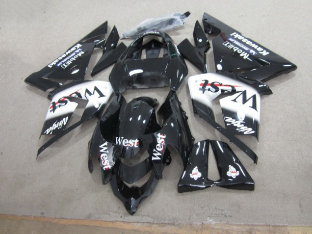 Custom 2003-2005 Black West Ninja Kawasaki ZX10R Motorbike Fairing Kits Custom 2003-2005 Black West Ninja Kawasaki ZX10R Motorbike Fairing Kits