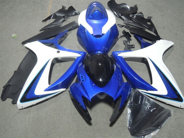 Custom 2006-2007 Blue White Kawasaki ZX10R Bike Fairings Custom 2006-2007 Blue White Kawasaki ZX10R Bike Fairings