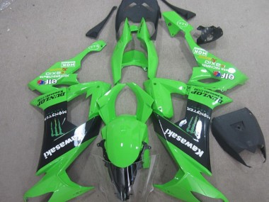 Custom 2008-2010 Green Black Monster Kawasaki ZX10R Motor Bike Fairings