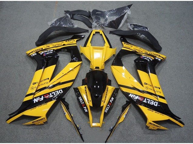 Custom 2011-2015 Yellow Black Delt Fin Kawasaki ZX10R Motorcycle Bodywork Custom 2011-2015 Yellow Black Delt Fin Kawasaki ZX10R Motorcycle Bodywork