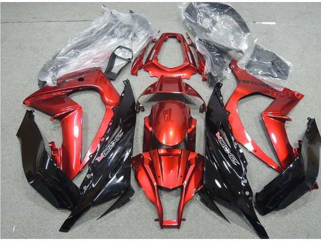 Custom 2011-2015 Black Red Kawasaki ZX10R Moto Fairings Custom 2011-2015 Black Red Kawasaki ZX10R Moto Fairings