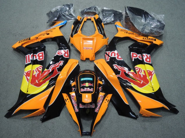 Custom 2011-2015 Black Orange Red Bull Kawasaki ZX10R Replacement Fairings Custom 2011-2015 Black Orange Red Bull Kawasaki ZX10R Replacement Fairings