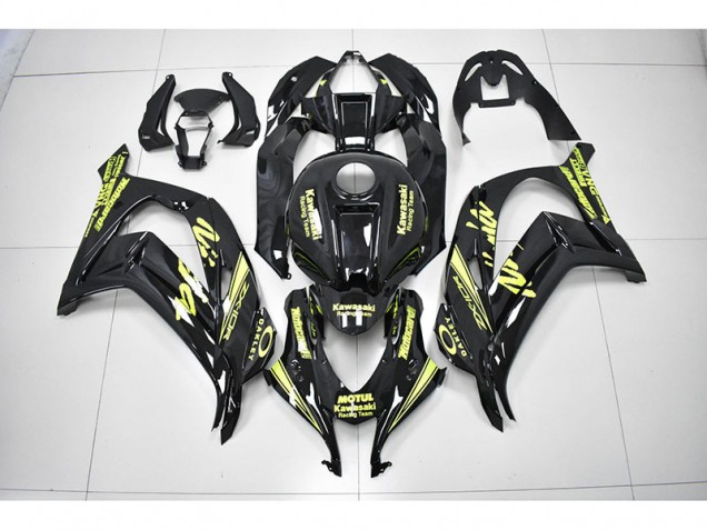 Aftermarket 2016-2019 Black Yellow Reacing Team Ninja Kawasaki ZX10R Motorbike Fairing