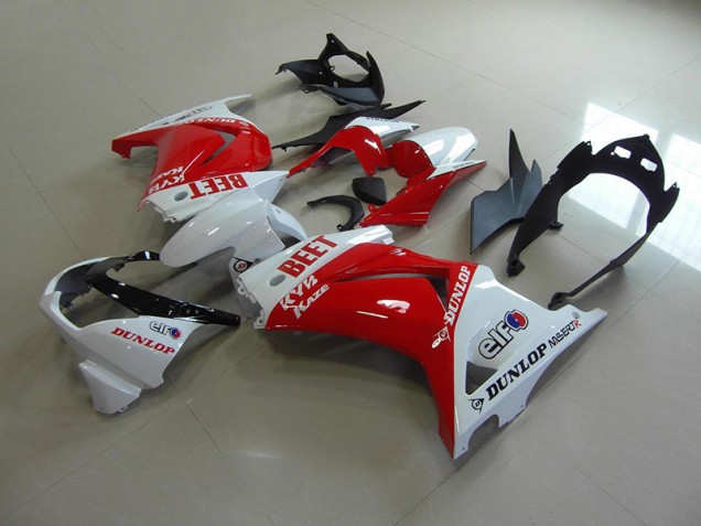 Custom 2008-2012 Red White BEET Kawasaki ZX250R Motor Fairings