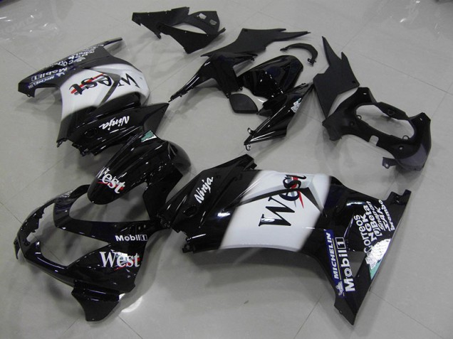 Custom 2008-2012 Black West Kawasaki ZX250R Motorcycle Fairing Kits Custom 2008-2012 Black West Kawasaki ZX250R Motorcycle Fairing Kits