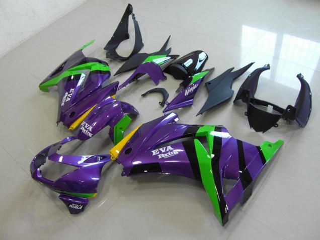 Custom 2008-2012 Purple EVA Racing Kawasaki ZX250R Bike Fairing Custom 2008-2012 Purple EVA Racing Kawasaki ZX250R Bike Fairing