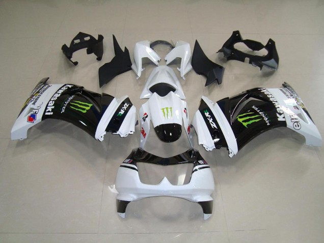 Custom 2008-2012 Black White Monster Kawasaki ZX250R Motorbike Fairing Custom 2008-2012 Black White Monster Kawasaki ZX250R Motorbike Fairing