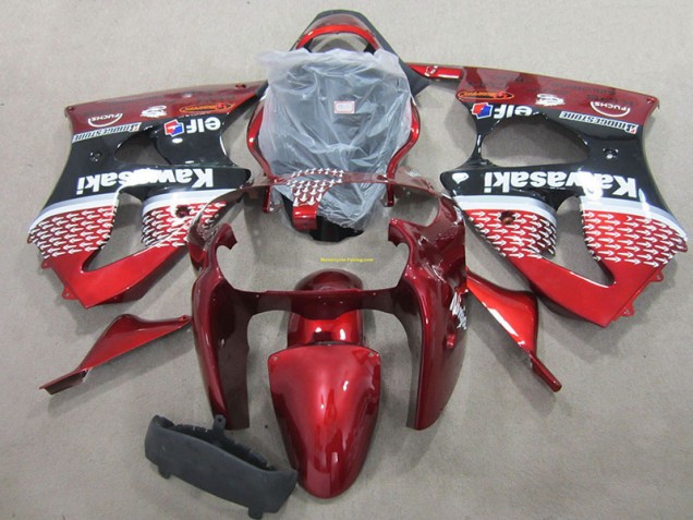 Custom 2000-2002 Red Kawasaki ZX6R Bike Fairing Custom 2000-2002 Red Kawasaki ZX6R Bike Fairing
