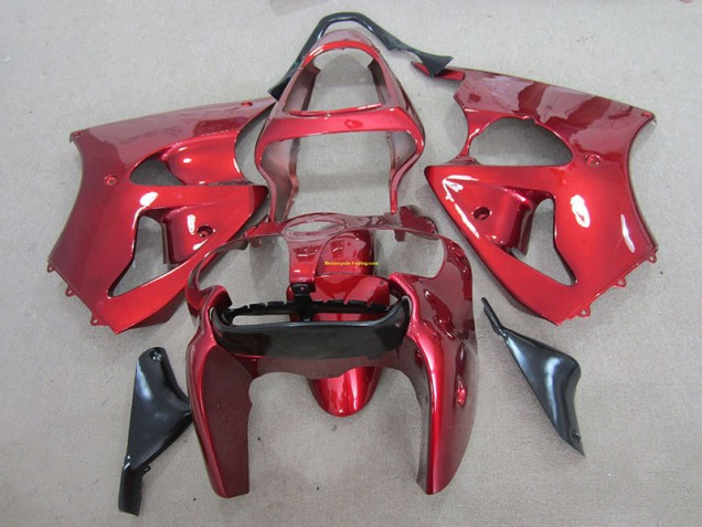 Custom 2000-2002 Red Kawasaki ZX6R Motorcyle Fairings Custom 2000-2002 Red Kawasaki ZX6R Motorcyle Fairings
