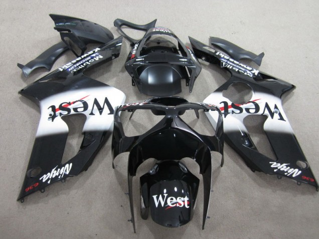 Custom 2003-2004 Black West Ninja 636 Kawasaki ZX6R Motorcylce Fairings Custom 2003-2004 Black West Ninja 636 Kawasaki ZX6R Motorcylce Fairings