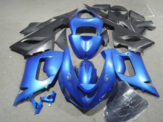 Custom 2005-2006 Blue Kawasaki ZX6R Motorbike Fairing Kits Custom 2005-2006 Blue Kawasaki ZX6R Motorbike Fairing Kits