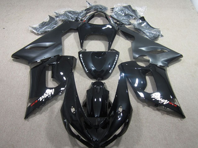 Aftermarket 2005-2006 Black Ninja 636 Kawasaki ZX6R Motorcycle Fairing