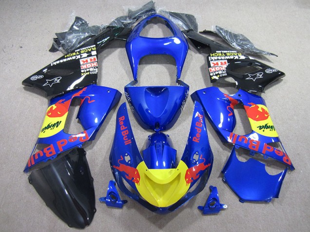 Custom 2005-2006 Blue Red Bull Ninja Kawasaki ZX6R Motorcycle Fairing Kit Custom 2005-2006 Blue Red Bull Ninja Kawasaki ZX6R Motorcycle Fairing Kit