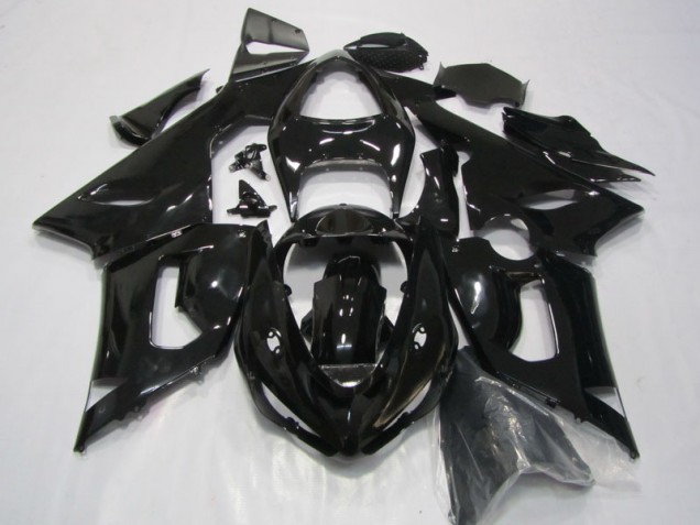 Custom 2005-2006 Black Kawasaki ZX6R Replacement Fairings Custom 2005-2006 Black Kawasaki ZX6R Replacement Fairings