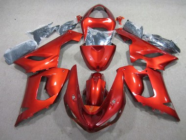 Aftermarket 2005-2006 Orange Kawasaki ZX6R Motor Fairings