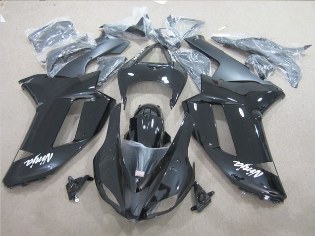 Custom 2007-2008 Black Ninja Kawasaki ZX6R Motor Bike Fairings Custom 2007-2008 Black Ninja Kawasaki ZX6R Motor Bike Fairings