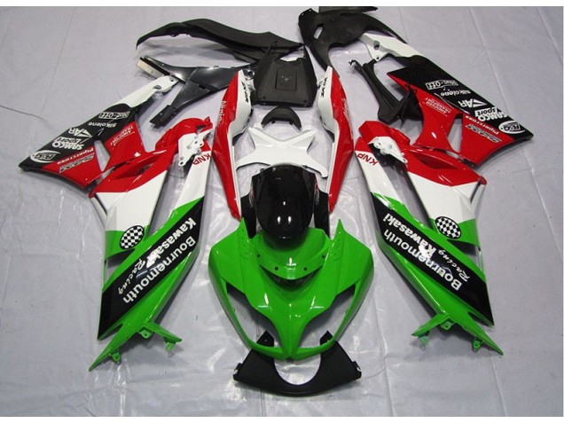 Custom 2009-2012 Green Red Kawasaki ZX6R Motorcylce Fairings Custom 2009-2012 Green Red Kawasaki ZX6R Motorcylce Fairings