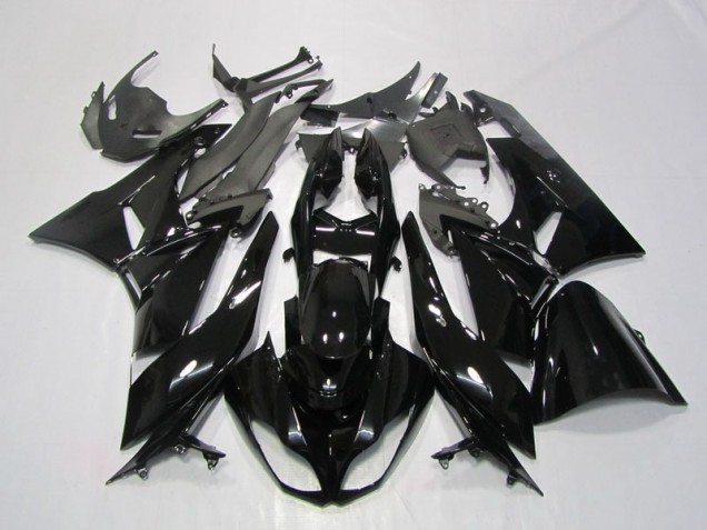 Aftermarket 2009-2012 Black Kawasaki ZX6R Motorcycle Fairings