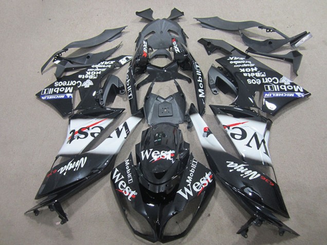 Aftermarket 2009-2012 Black West Kawasaki ZX6R Motorcycle Fairing Kits