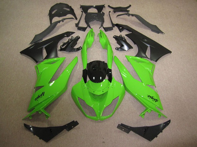 Custom 2009-2012 Black Green Kawasaki ZX6R Motorbike Fairing Custom 2009-2012 Black Green Kawasaki ZX6R Motorbike Fairing