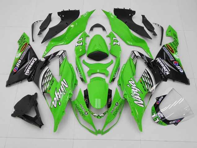 Custom 2013-2018 Green Black 11 Kawasaki ZX6R Bike Fairing Custom 2013-2018 Green Black 11 Kawasaki ZX6R Bike Fairing