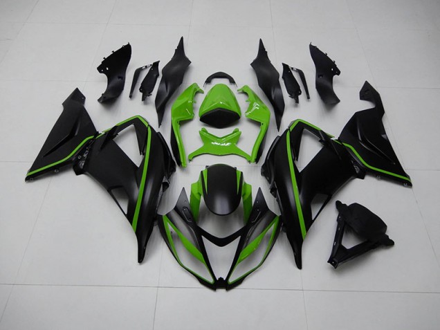 Custom 2013-2018 Black Green Kawasaki ZX6R Replacement Motorcycle Fairings Custom 2013-2018 Black Green Kawasaki ZX6R Replacement Motorcycle Fairings