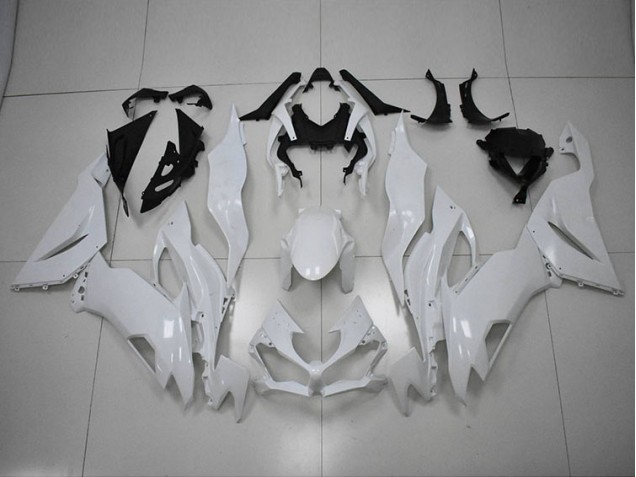 Aftermarket 2019-2023 White Kawasaki ZX6R Motorcycle Replacement Fairings
