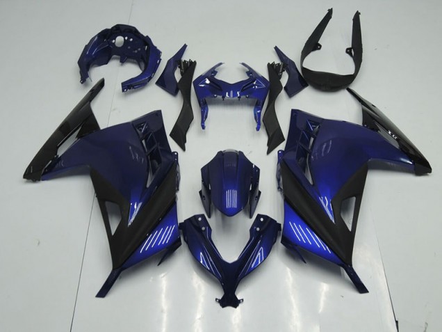 Aftermarket 2013-2016 Blue Black Kawasaki ZX300R Motorcyle Fairings