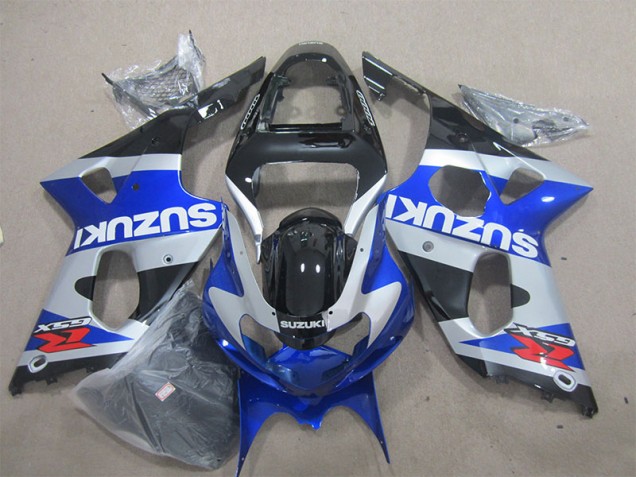 Custom 2000-2002 Blue White Decal Suzuki GSXR1000 Motorcycle Fairings Custom 2000-2002 Blue White Decal Suzuki GSXR1000 Motorcycle Fairings