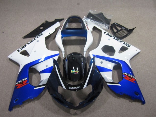 Custom 2000-2002 Blue White Suzuki GSXR1000 Motorbike Fairings Custom 2000-2002 Blue White Suzuki GSXR1000 Motorbike Fairings