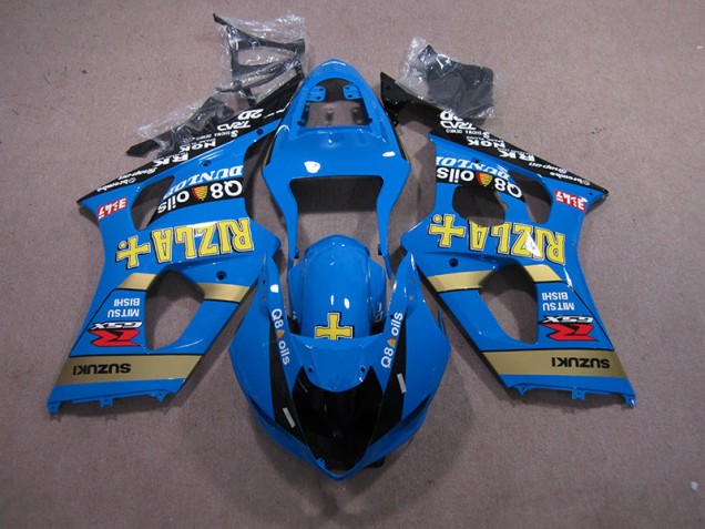 Custom 2003-2004 Blue Rizla Q8 oils Suzuki GSXR1000 Motorcycle Fairing Custom 2003-2004 Blue Rizla Q8 oils Suzuki GSXR1000 Motorcycle Fairing