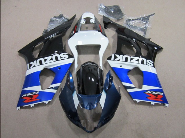 Custom 2003-2004 Blue White Decal Suzuki GSXR1000 Motorbike Fairing Custom 2003-2004 Blue White Decal Suzuki GSXR1000 Motorbike Fairing