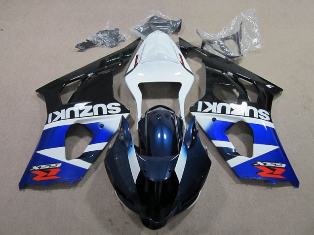Custom 2003-2004 Blue White Decal Suzuki GSXR1000 Bike Fairings Custom 2003-2004 Blue White Decal Suzuki GSXR1000 Bike Fairings