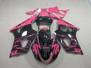 Custom 2003-2004 Pink Black Suzuki GSXR1000 Bike Fairing Kit