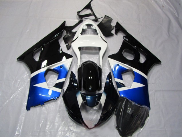 Custom 2003-2004 Blue White Suzuki GSXR1000 Replacement Fairings Custom 2003-2004 Blue White Suzuki GSXR1000 Replacement Fairings