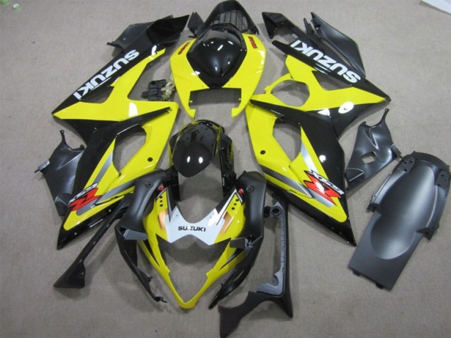 Custom 2005-2006 Black Yellow Suzuki GSXR1000 Motor Bike Fairings Custom 2005-2006 Black Yellow Suzuki GSXR1000 Motor Bike Fairings